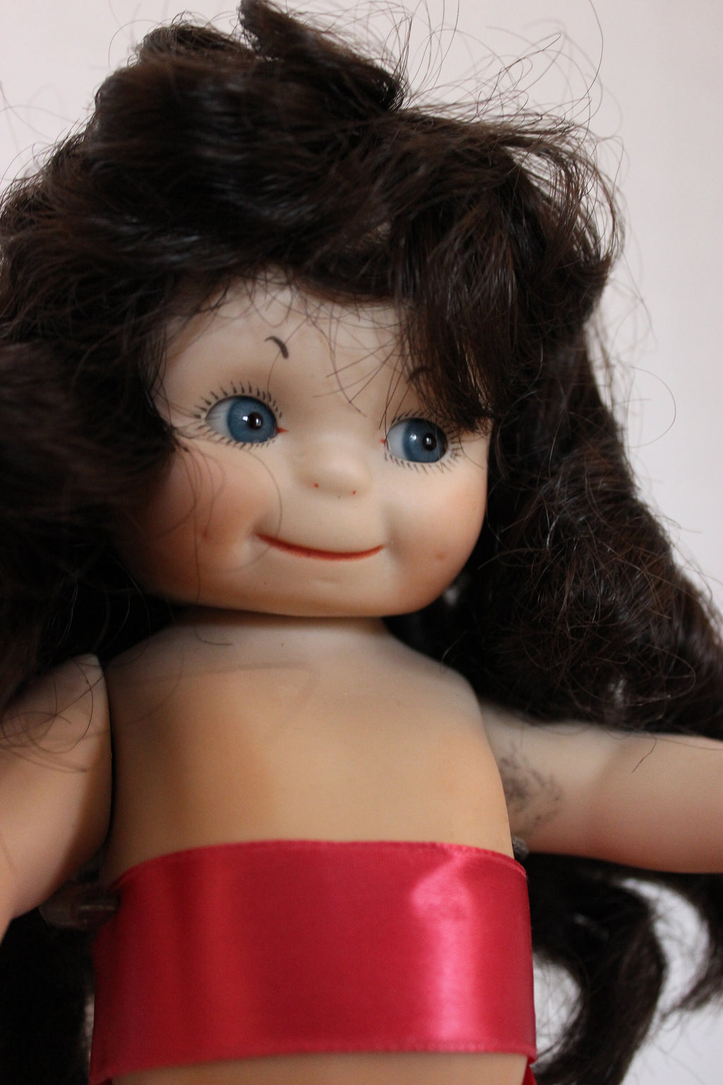 Artist Designed Cute 11" Porcelain "BEC" Reproduction Google Eye Doll Named Pixie