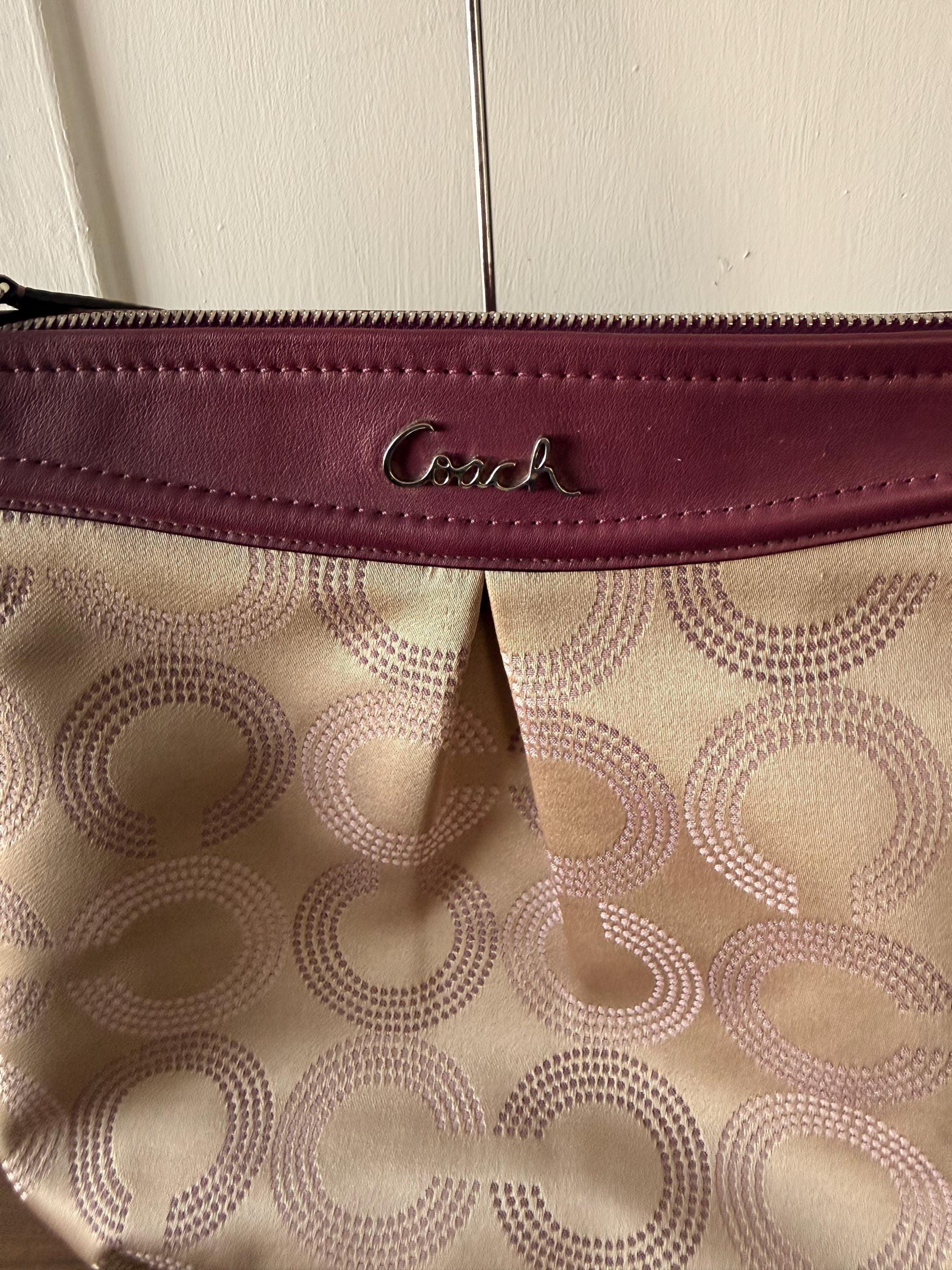 Vintage Coach Ashley Dotted F1260-20088 Purse in Purple