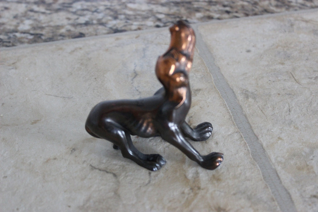 Vintage Bronze Dog Figurine Signed Dodge USA