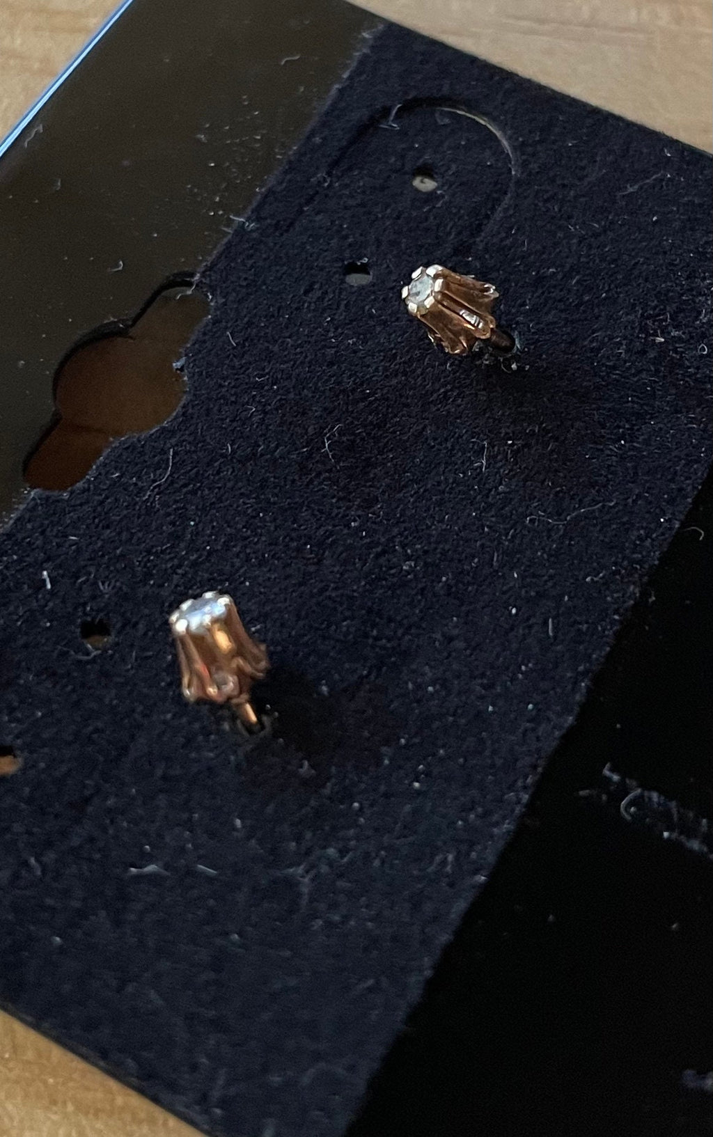 Petite Delicate 2mm Genuine Diamond 14k Gold Post Earrings