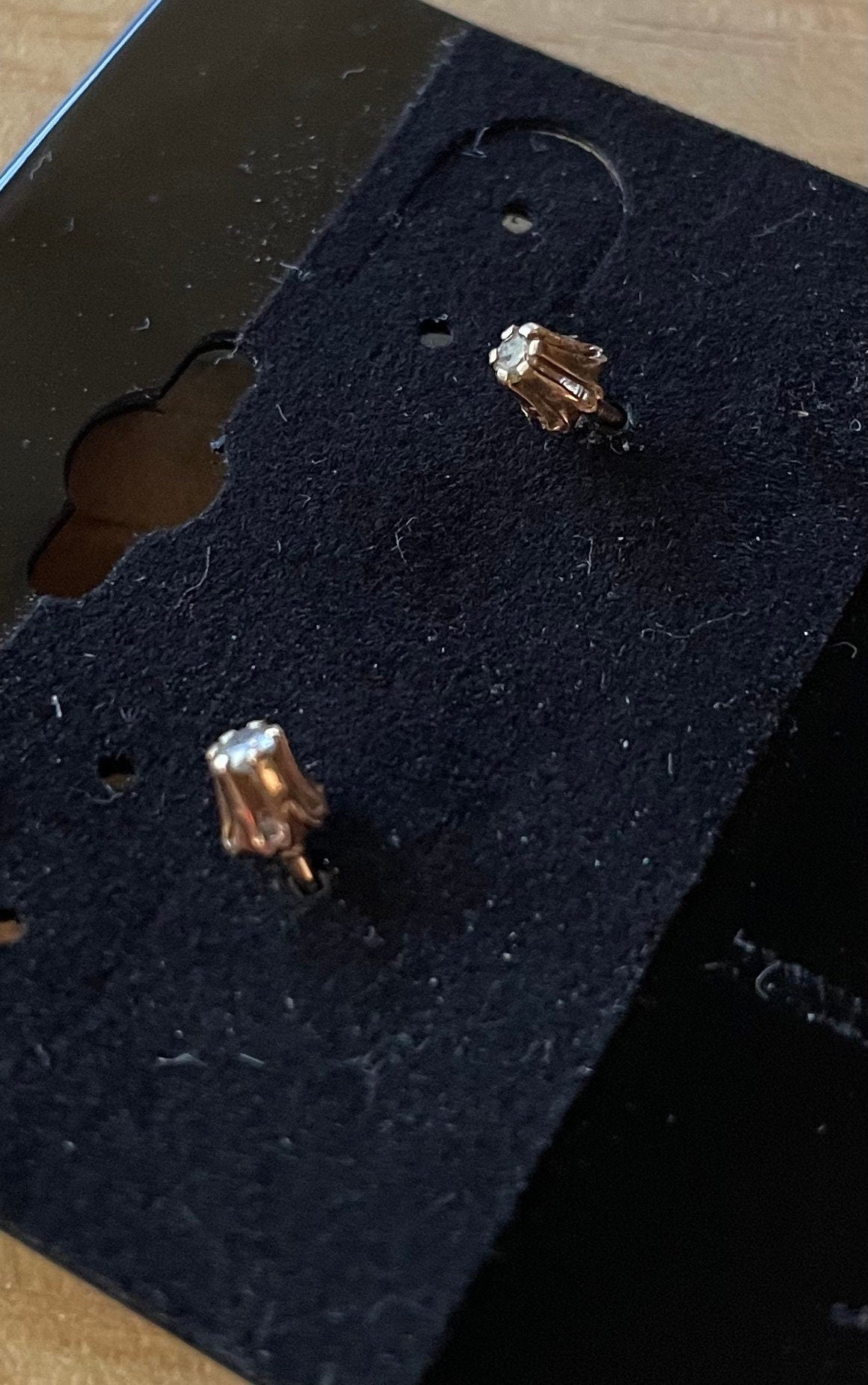 Petite Delicate 2mm Genuine Diamond 14k Gold Post Earrings