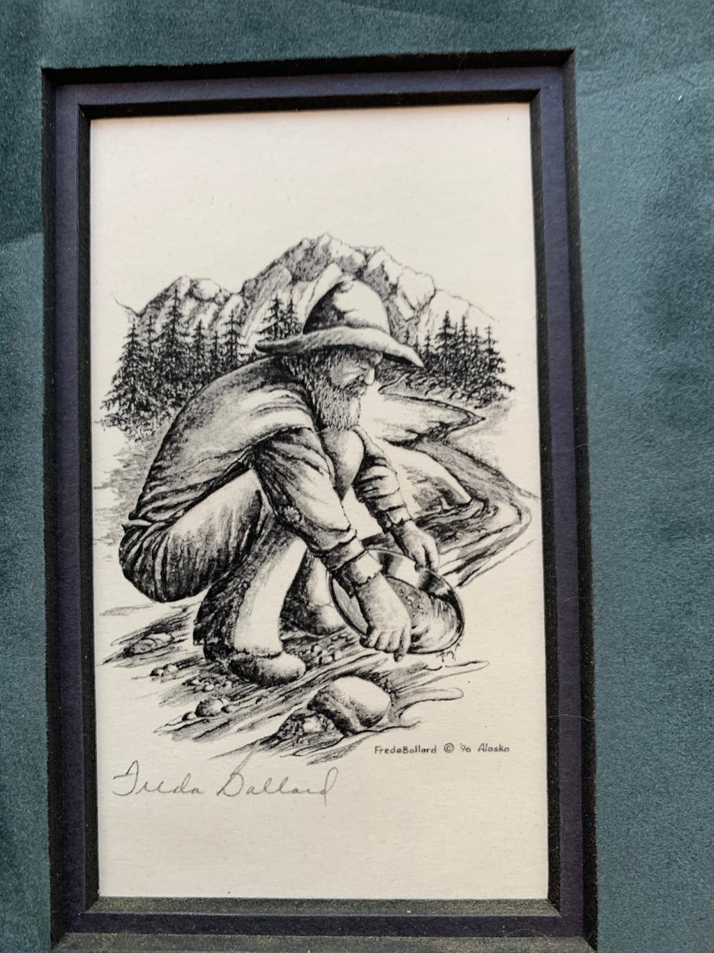 Beautiful Freda Ballard The Pan Handler Print dated 1996