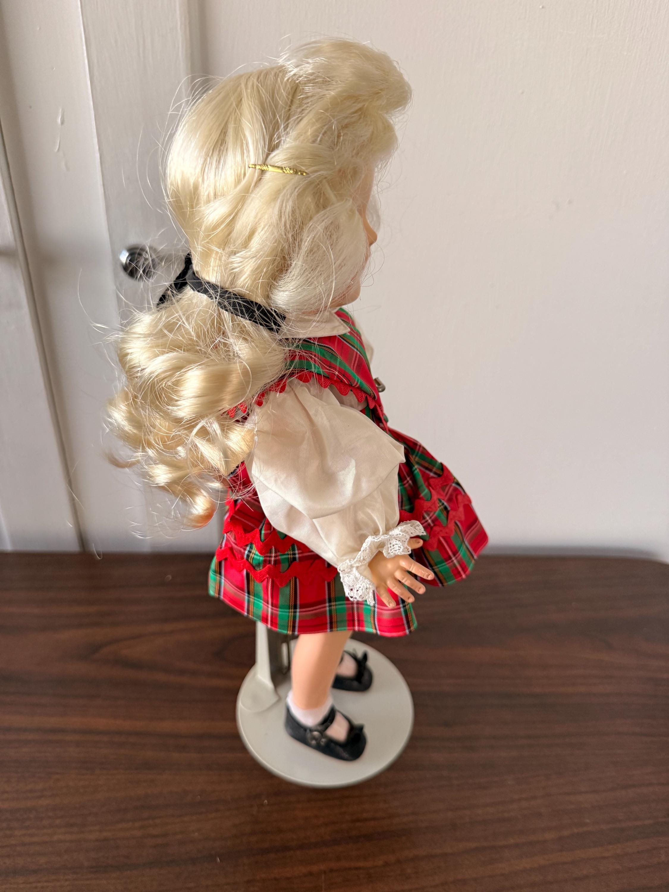 Estate Find Beautiful Vintage Ideal Toni P-90 14" Blonde Christmas Dress