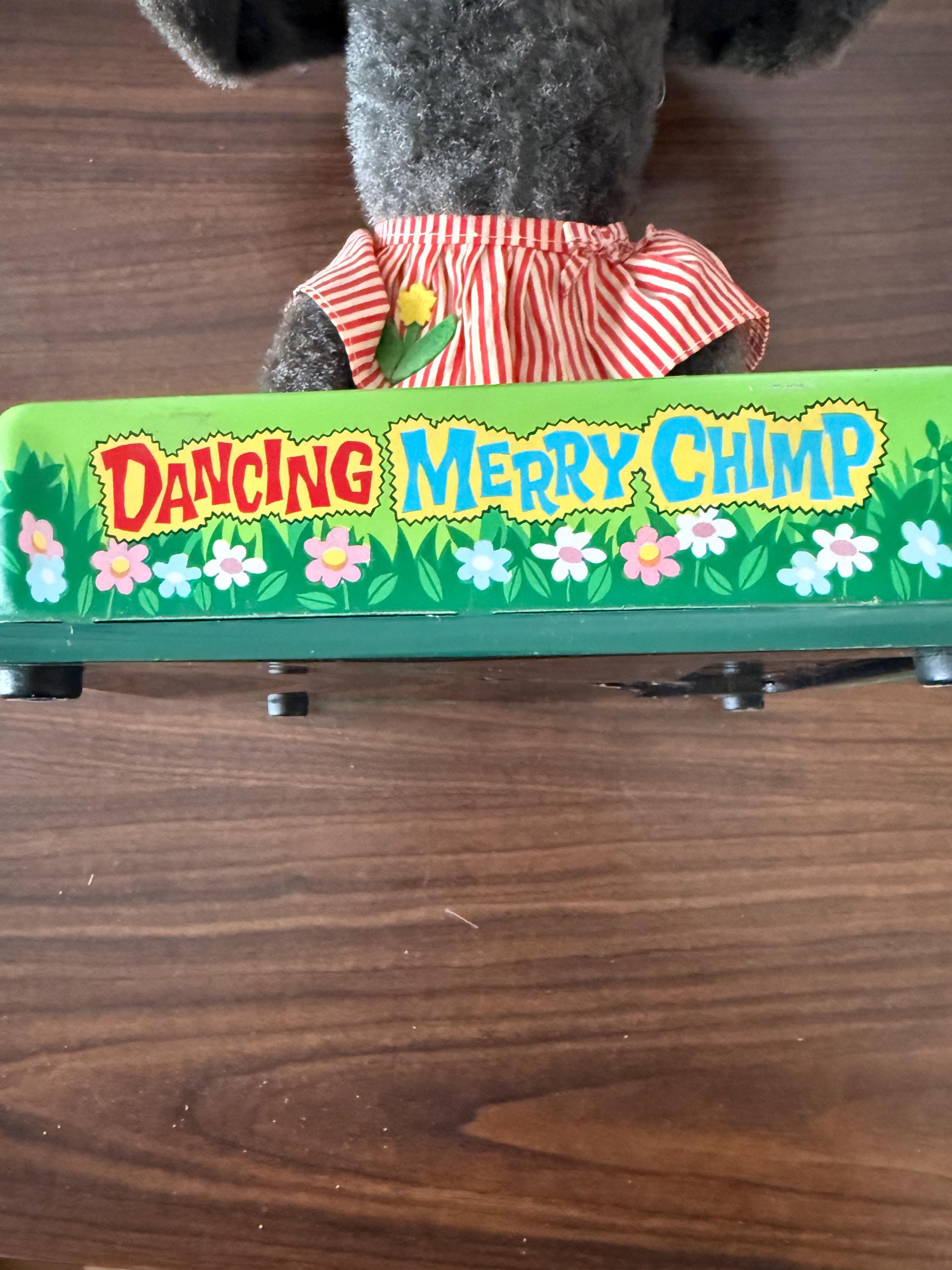 Vintage Dancing Merry Chimp Old 1950's Toy Working Condition