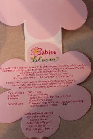 Marie Osmond Halloween 20" Interactive Babies A Bloom Witch Hazel Anniversary Doll ~Giggles