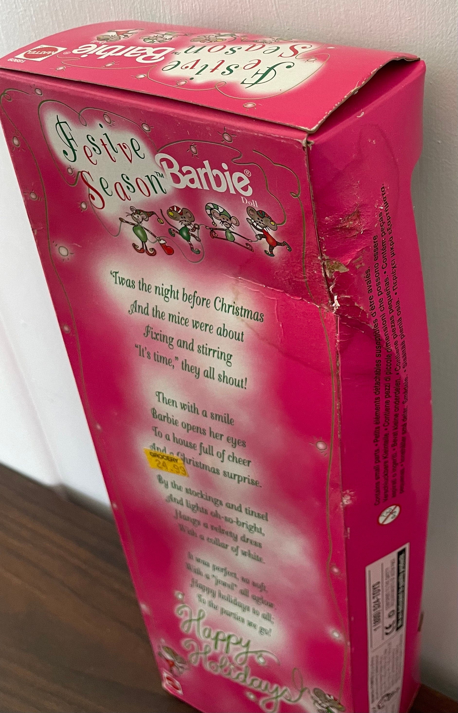 Vintage 1997 Festive Season Barbie Doll in the original box With Green Eyes Christmas