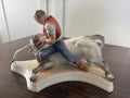 Large Herend Sculpture 5474 "TOLDI & THE BULL" Bull Fighter 16” Long