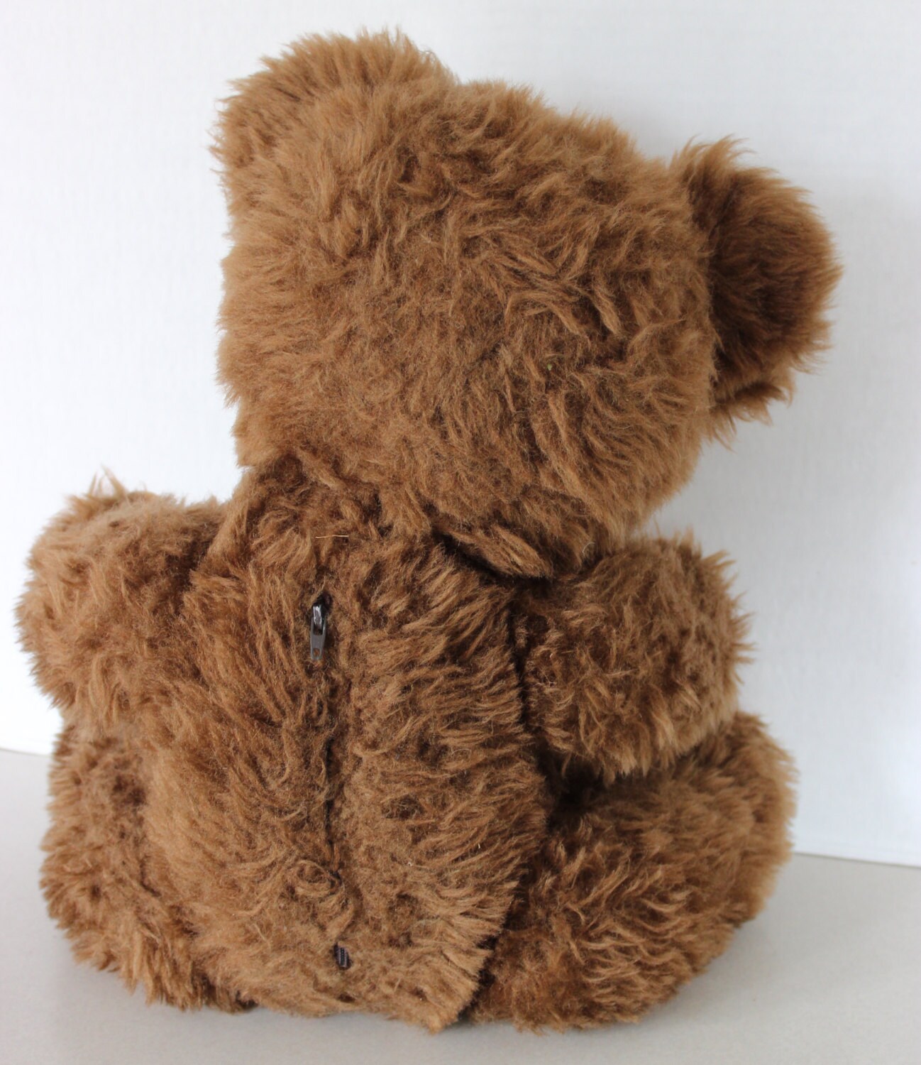 Large 21" Vintage 60's Fuzzy German Mohair Teddy Bear with Sound Box