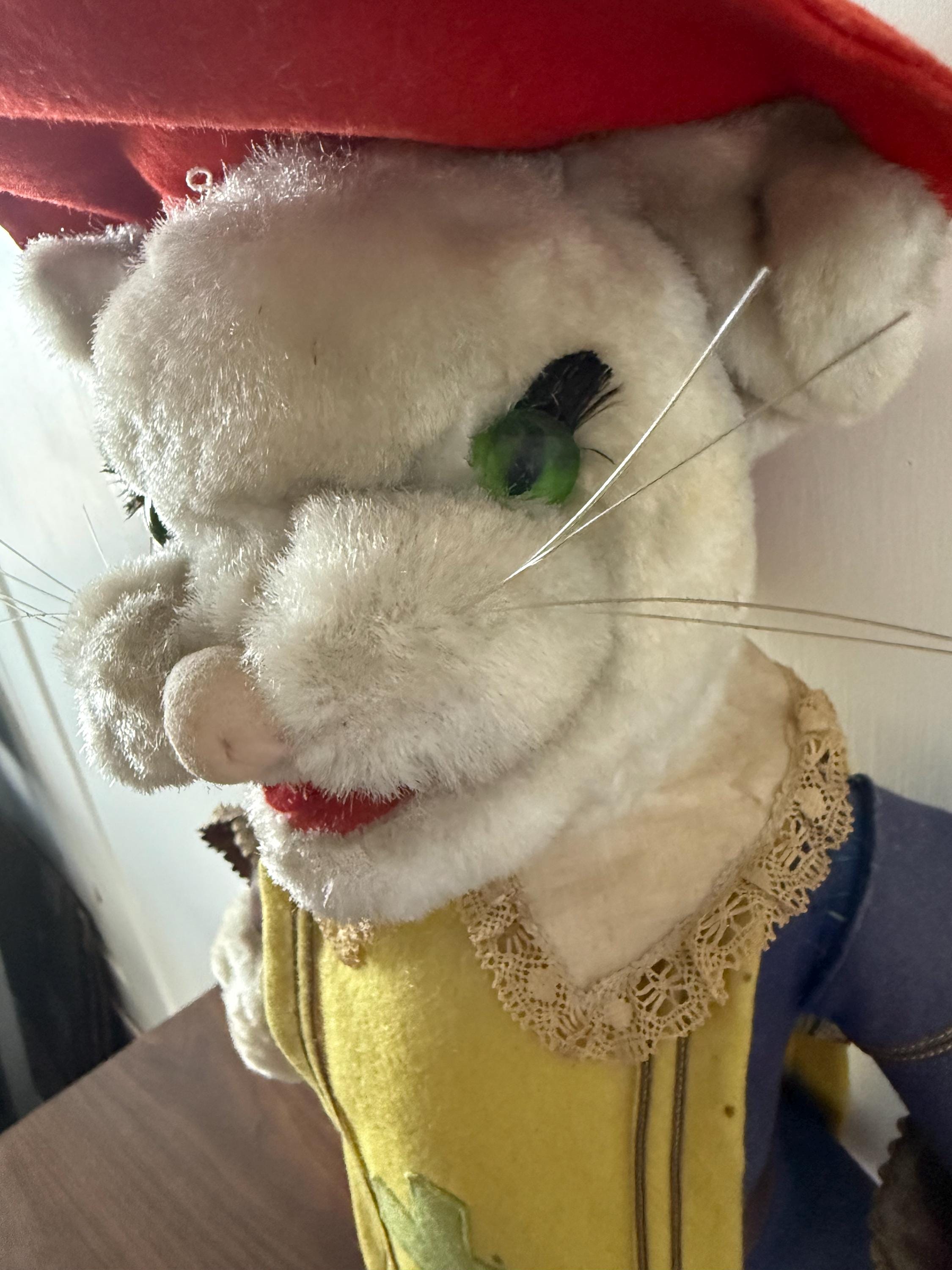 Extremely Rare Vintage Puss n Boots Stuffed Plush Animal Made in Italy Saks Fifth Avenue Tag