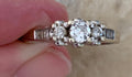 Stunning 14k 18k Gold with 17 Diamonds Engagement Ring