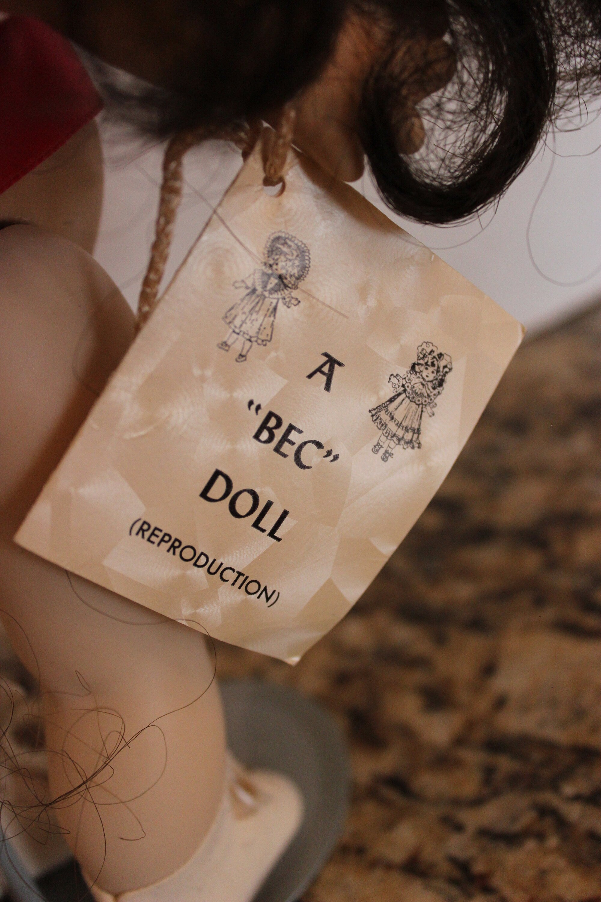 Artist Designed Cute 11" Porcelain "BEC" Reproduction Google Eye Doll Named Pixie