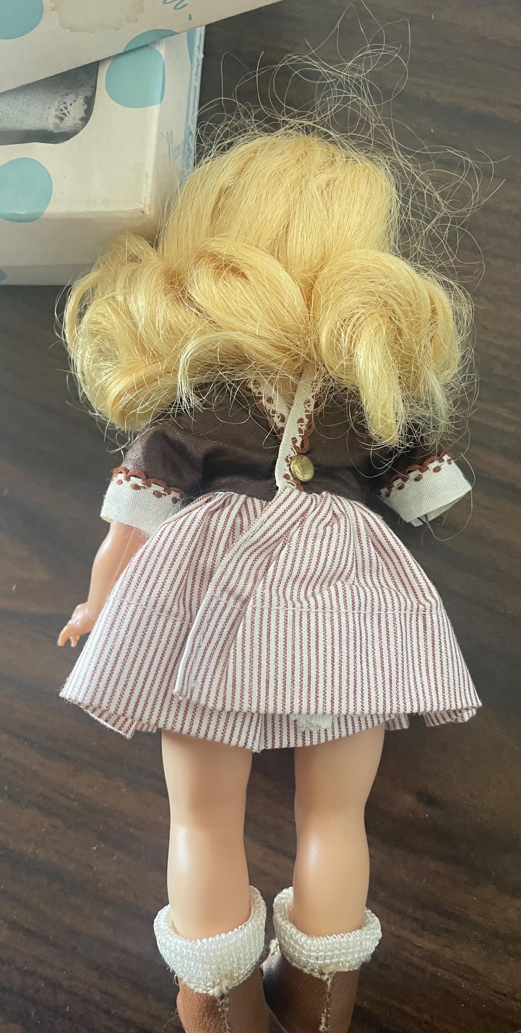 Rare Vintage 1953 Nancy Ann Storybook 608 MUFFIE Strung Doll No Eyebrows With 2 Outfits and Accessories