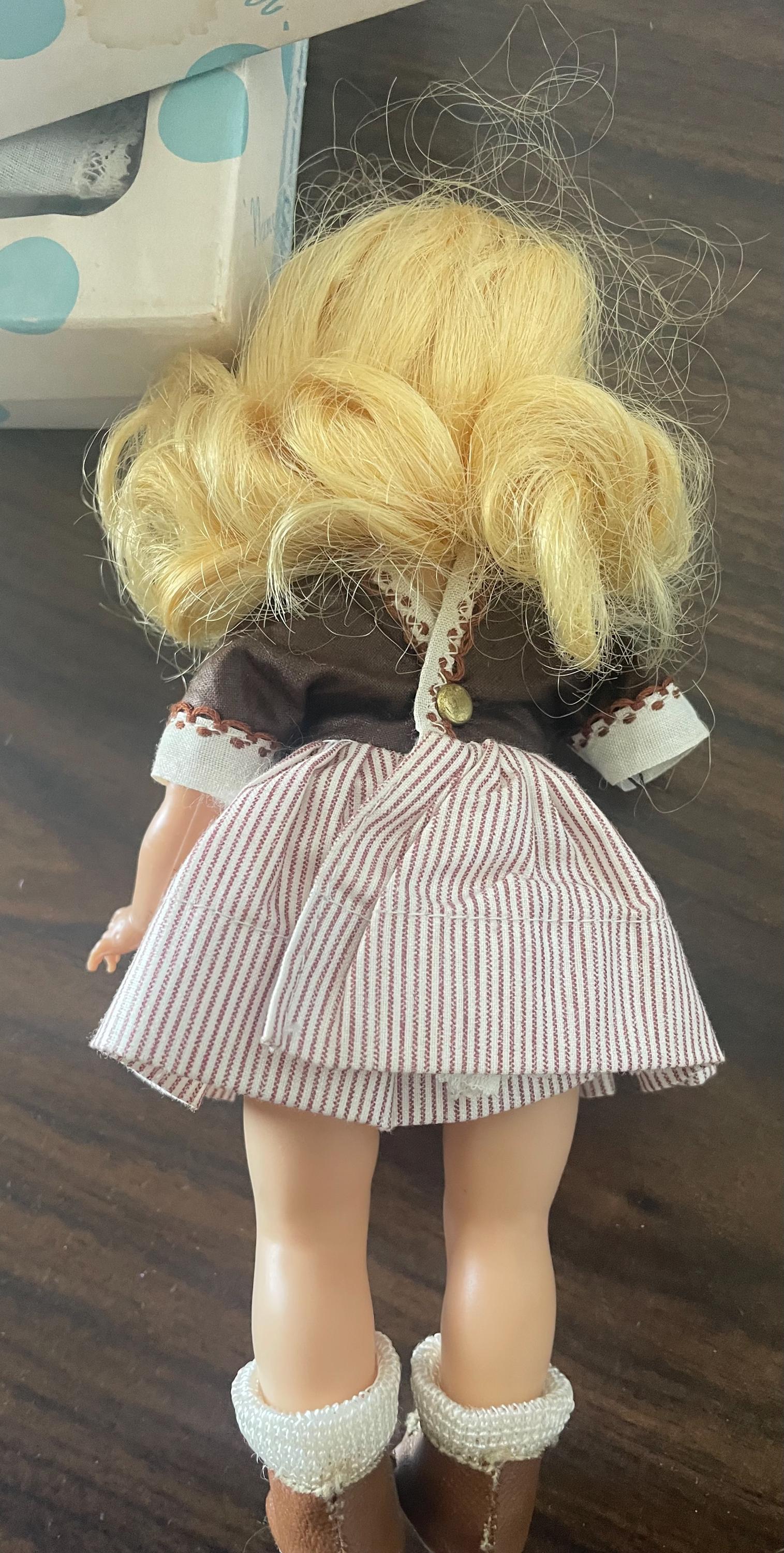 Rare Vintage 1953 Nancy Ann Storybook 608 MUFFIE Strung Doll No Eyebrows With 2 Outfits and Accessories