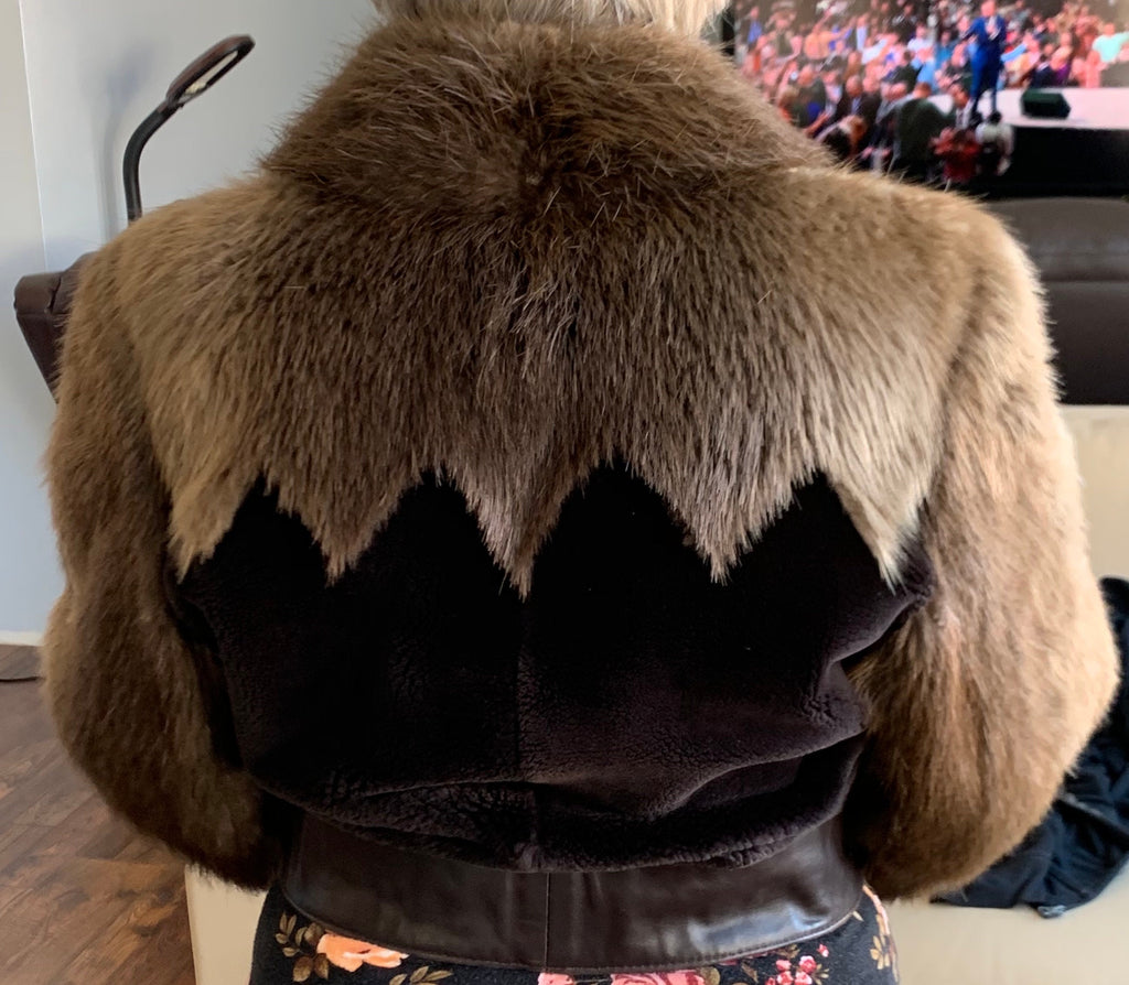 Stunning Vintage  Unique Custom Beaver Fur Jacket Coat