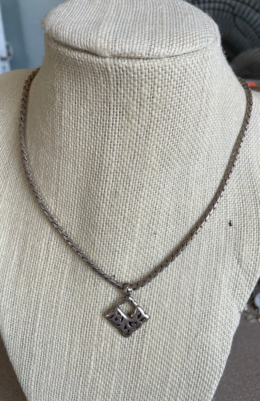 Vintage Heavy Sterling Silver Signed Lois Hill Fine Jewelry Necklace with Pendant