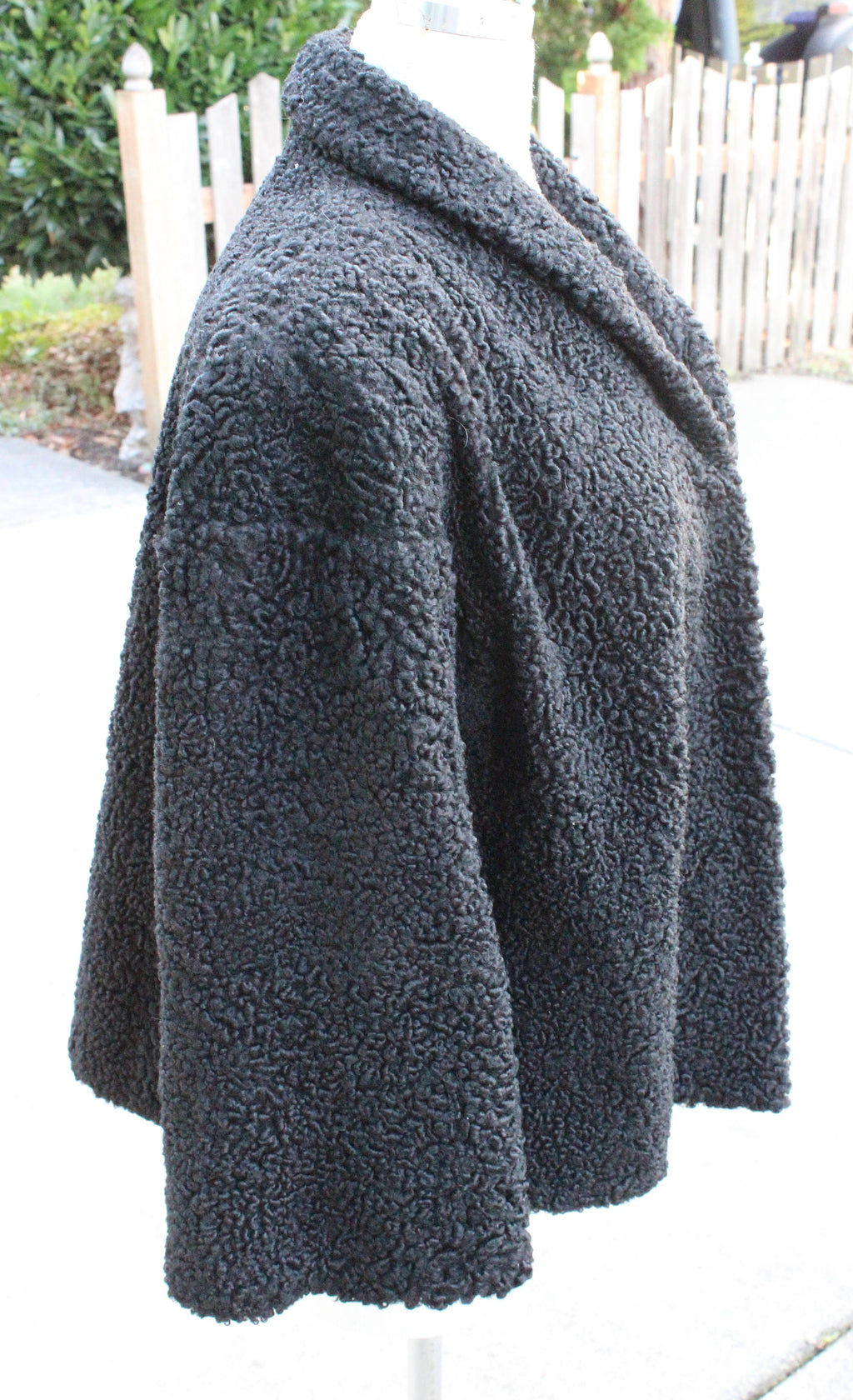 Beautiful Anna Farrell Black Persian Lamb Bolero Jacket Size Large