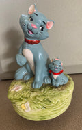 Rare Schmid Aristocats Music Box Walt Disney Duchess And Marie