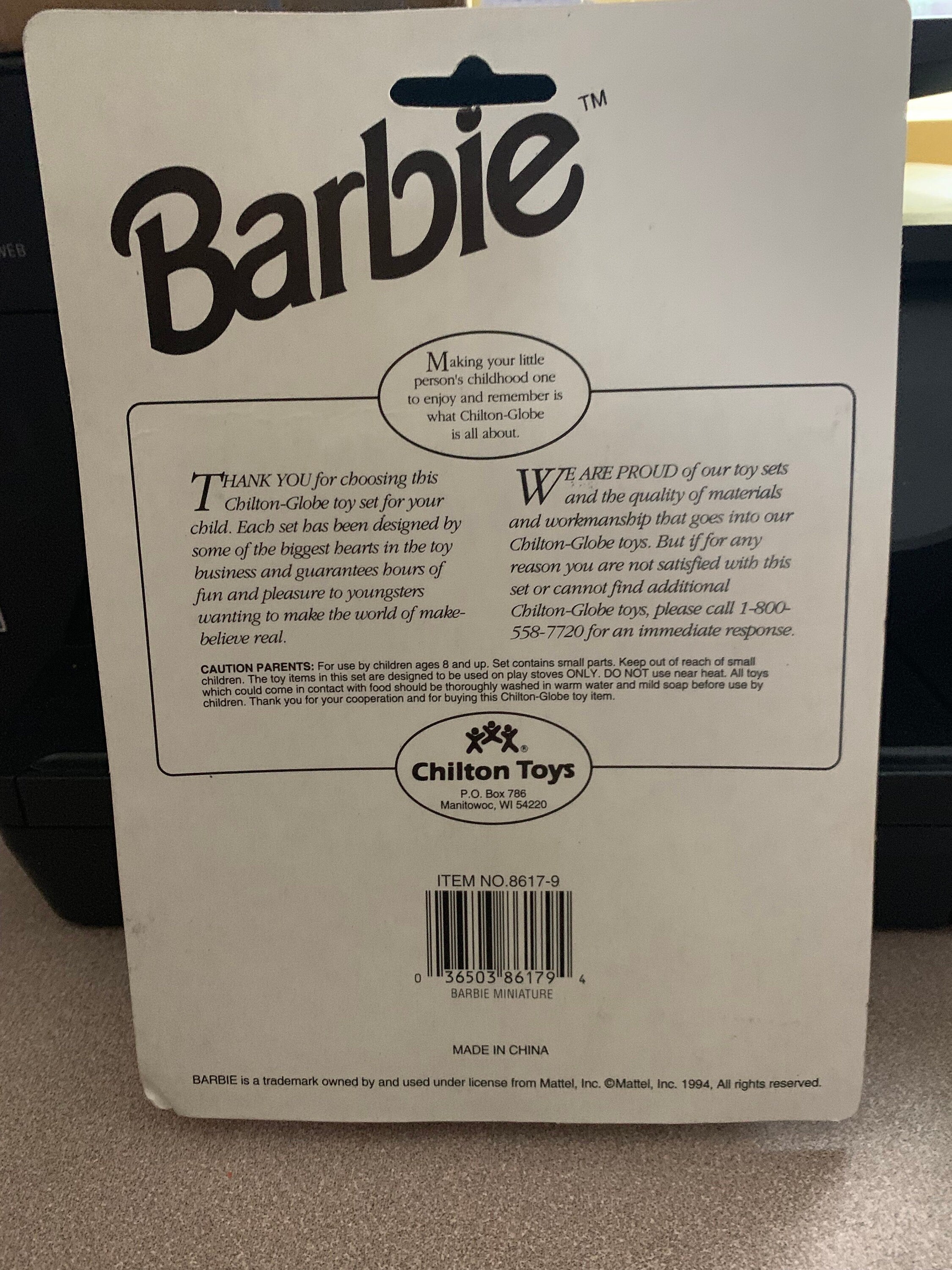Vintage 1994 Barbie China Tea Set