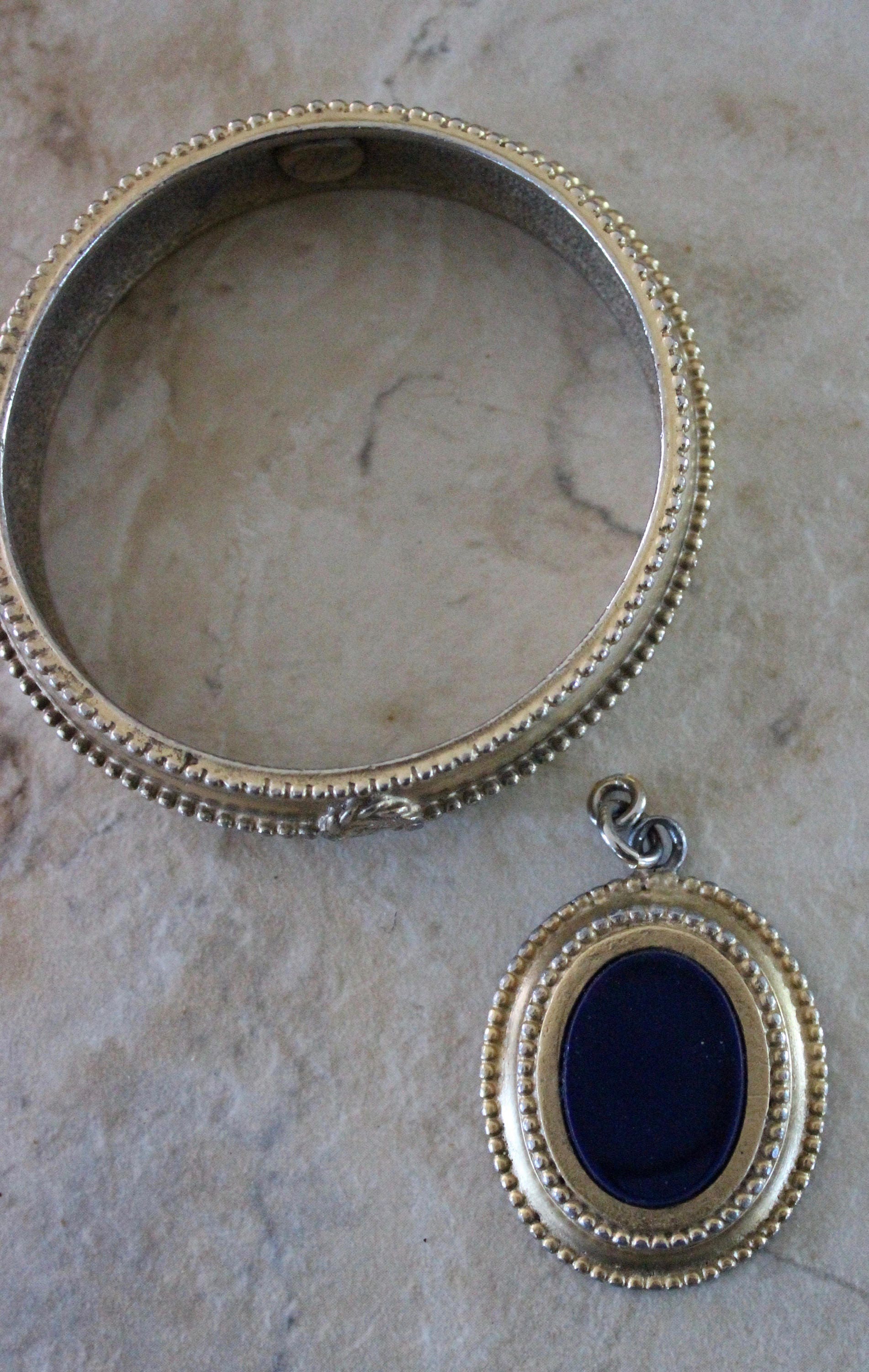 Vintage Karl Lagerfeld Chanel Bracelet with Blue Stone for Repair