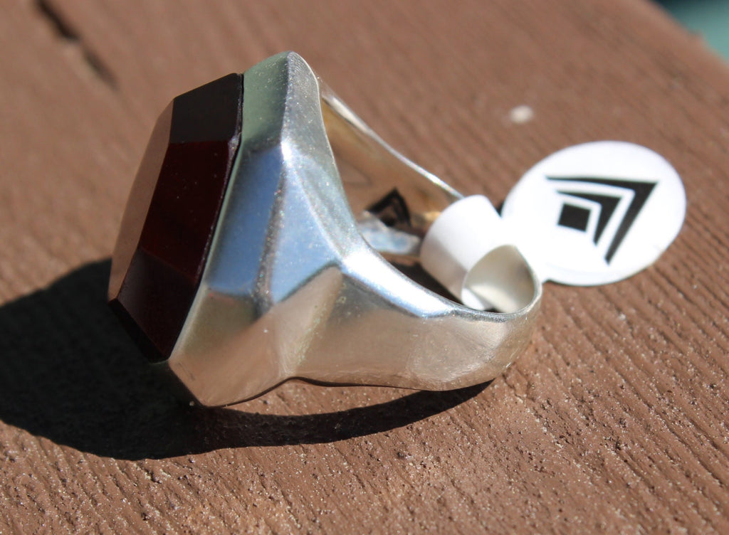 Large Retired Silpada Sterling Silver Bring the Heat Tiger Eye Ring Size 8