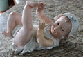 HUGE 12" Antique German Bisque Heubach Baby Stewart Piano Figurine Victorian Rare!!