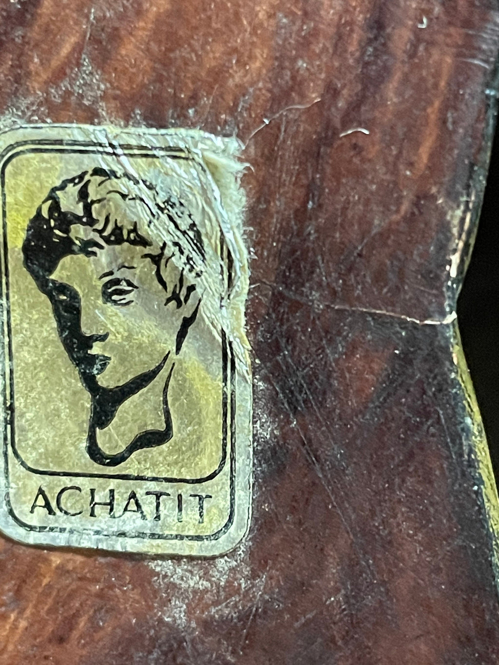 Unique Vintage Achatit Ladies Head Wall Sculpture with Original Tag