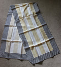Stylish Vintage Designer "Givenchy" 100% Silk Stripped Scarf 16 1/2" x 68"