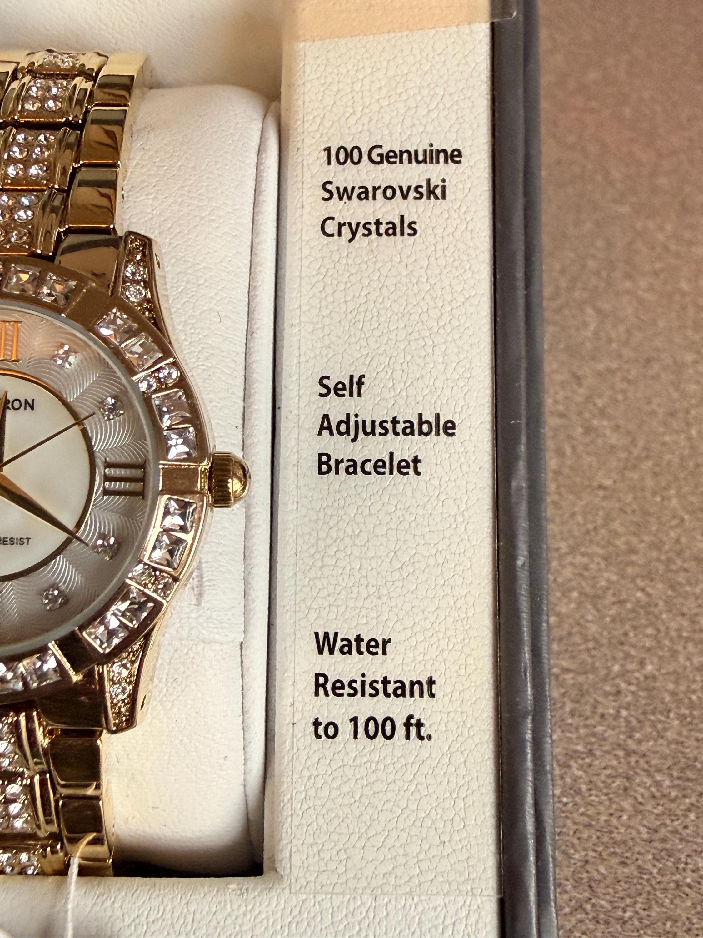 Vintage Ladies Armitron Watch with Genuine Swarovski Crystals
