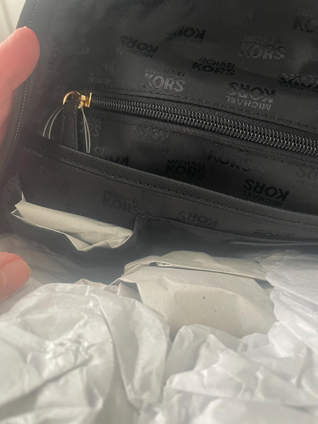 Vintage Genuine Black Vinyl Michael Kors Organizer Backpack New Old Stock