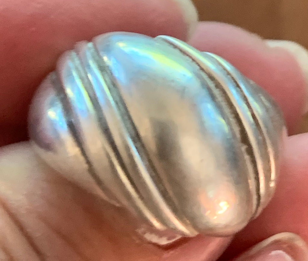 Beautiful Old Fashioned Style Sterling Silver Signed Kabana Ring size 8