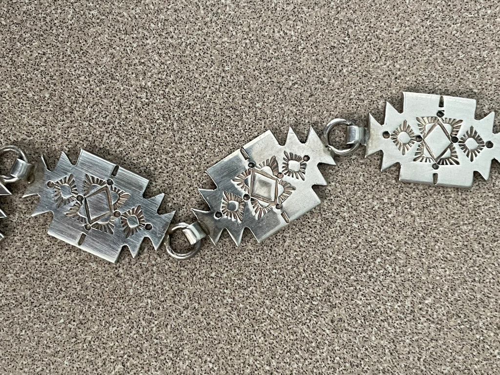 Navajo Spirit Bear Necklace .925 Silver Native American Artist C.80's