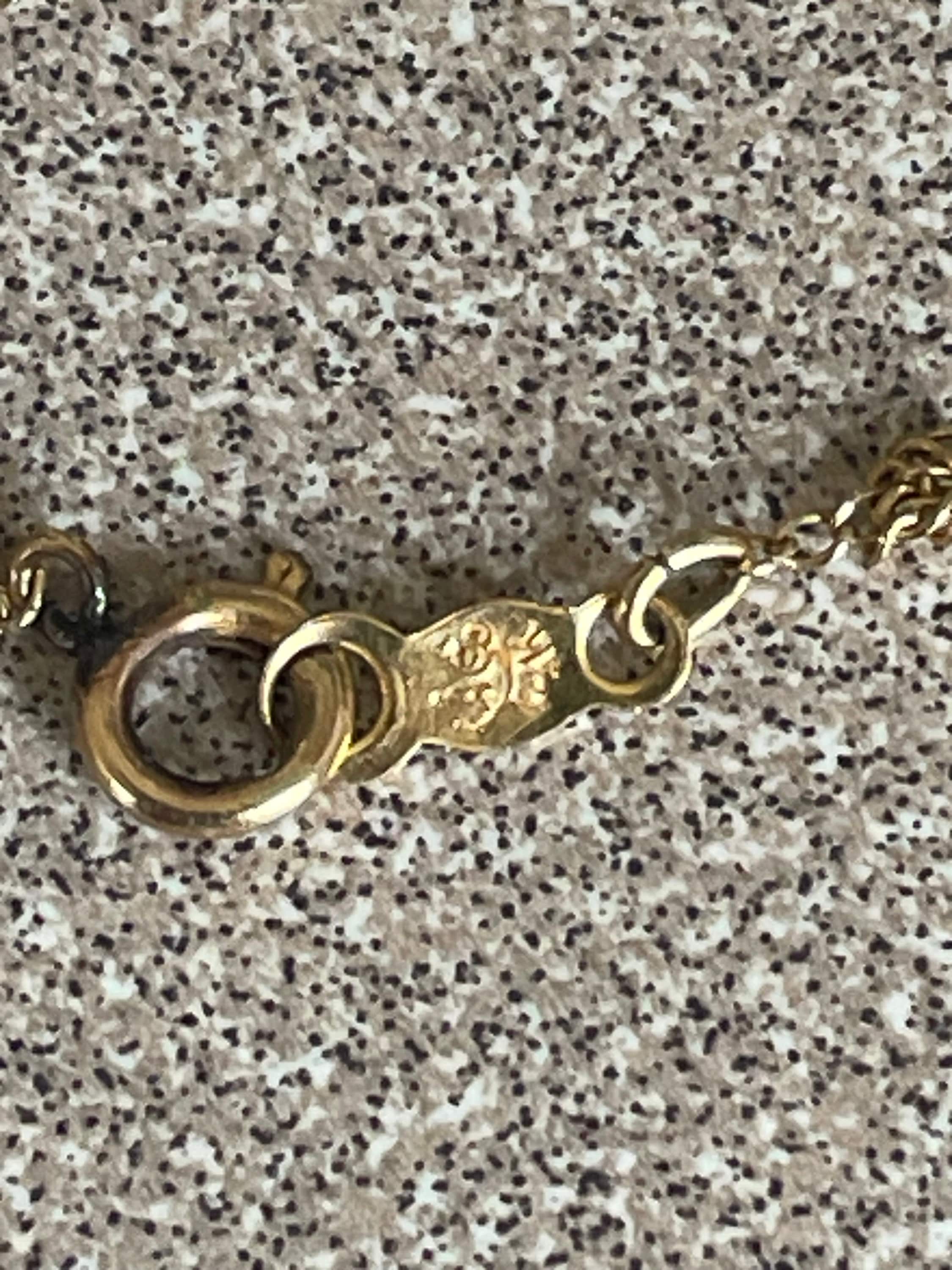 Beautiful Artist Signed 18k Gold Diamond Turquoise Heart Pendant Necklace with 14k Gold Chain