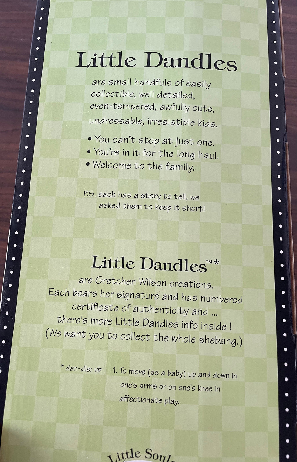 Hard to Find Gretchen Wilson Creations Little Souls Little Dandles Starla Handmade Ballerina Sock Doll