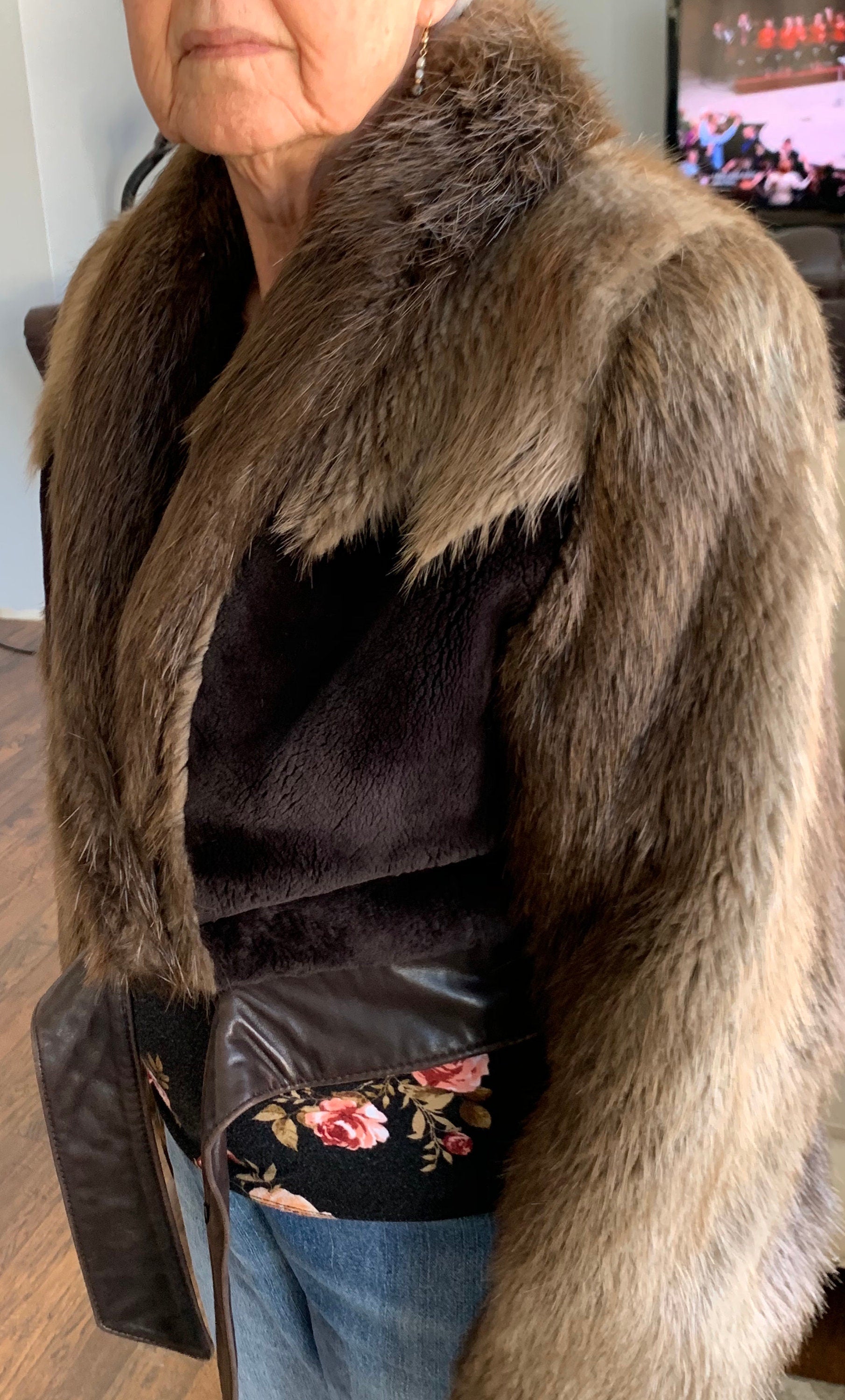 Stunning Vintage  Unique Custom Beaver Fur Jacket Coat