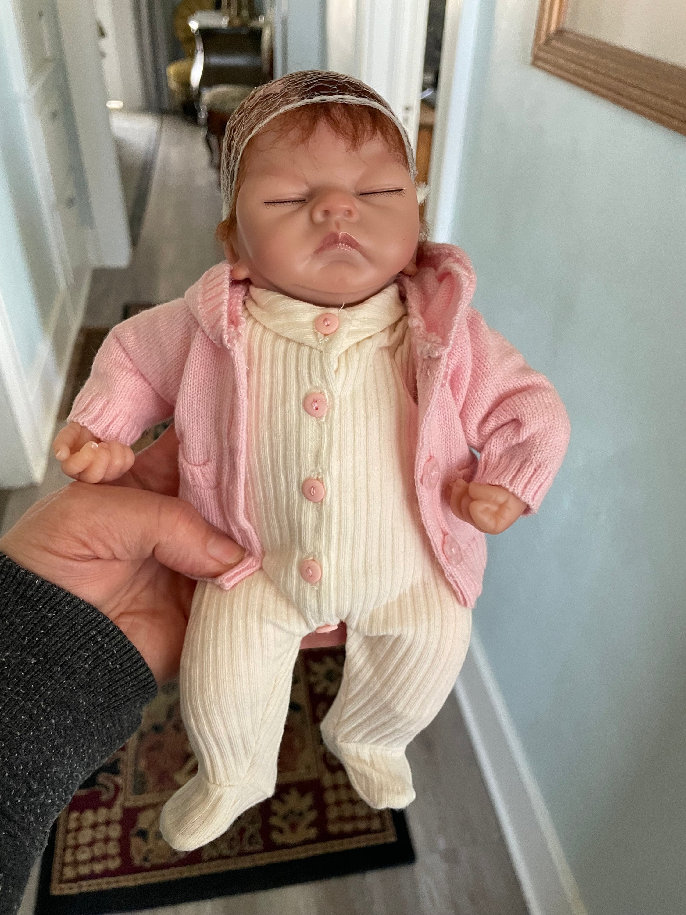 Vintage Ashton Drake Real Touch Baby Doll Tiny Miracle Emmy Vinyl Doll with Eyelashes w COA