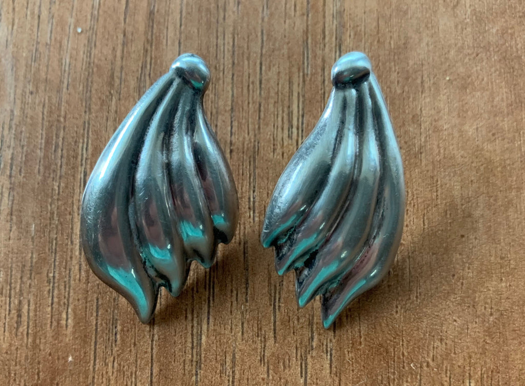 Large Mexican Taxco Sterling Silver Earrings