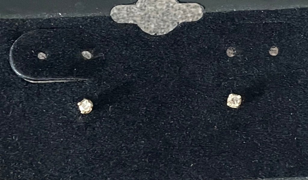 Petite Delicate 2mm Genuine Diamond 14k Gold Post Earrings