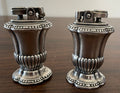 Beautiful Pair of Vintage Ronson Mayfair Silver Plate Table Lighters