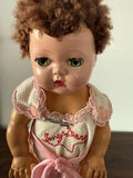 Vintage American Character Tiny Tears Doll Caracul Wig with Original Clothes and Bracelet