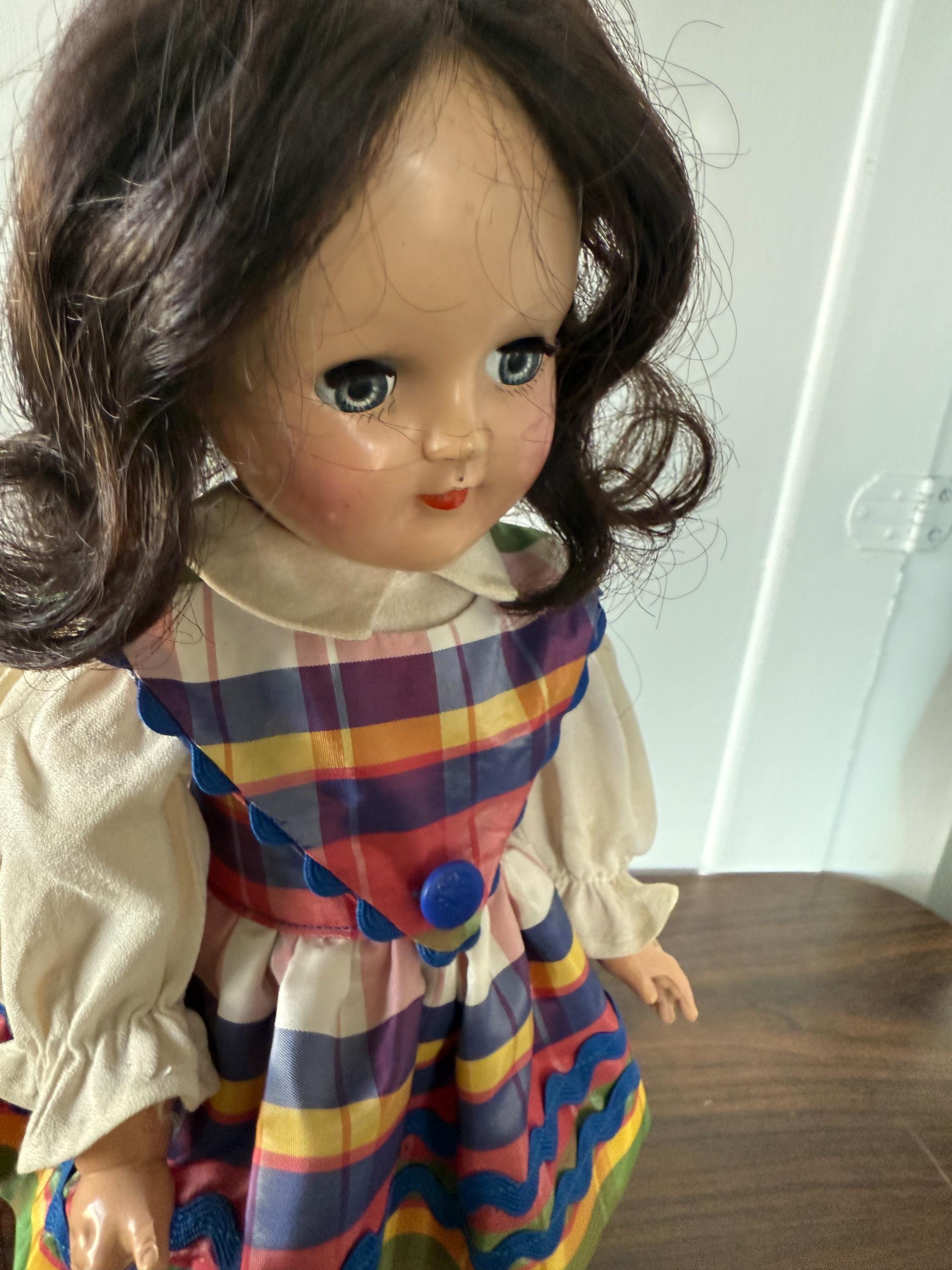 Estate Find Beautiful Vintage Ideal Toni P-91 15" Brunette with Handmade Dress