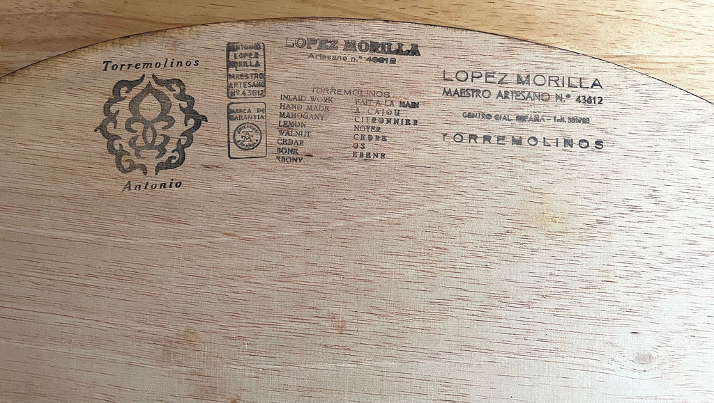 Rare Hard to Find Antonio Lopez Morilla Torremoinos Wood Inlay Serving Tray or Wall Hanging