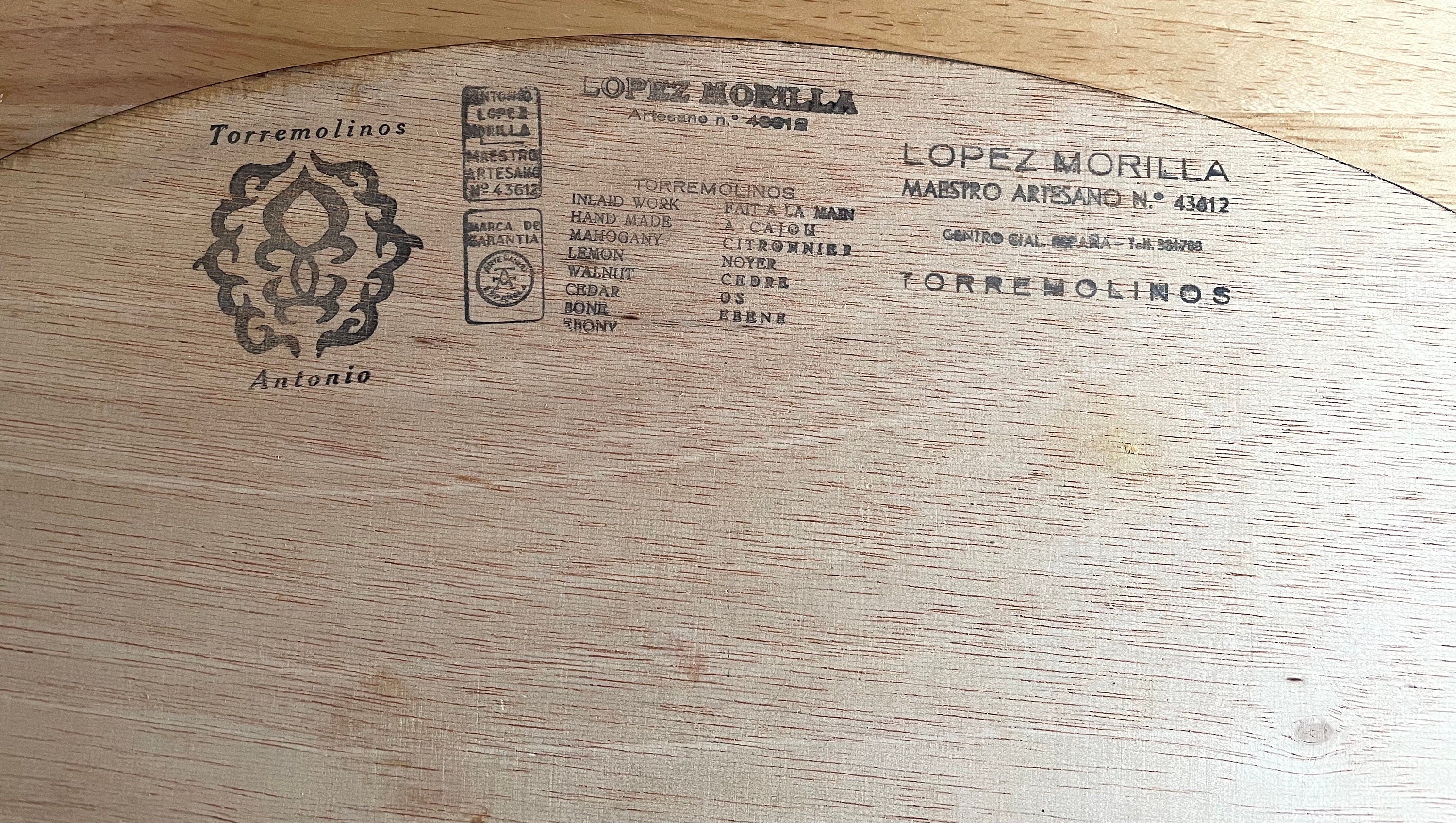 Rare Hard to Find Antonio Lopez Morilla Torremoinos Wood Inlay Serving Tray or Wall Hanging