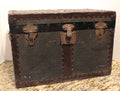 Antique Miniature Salesman Sample Steamer Trunk Doll Case