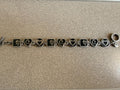 Vintage Brighton Black Enamel Heart Toggle Panel Bracelet