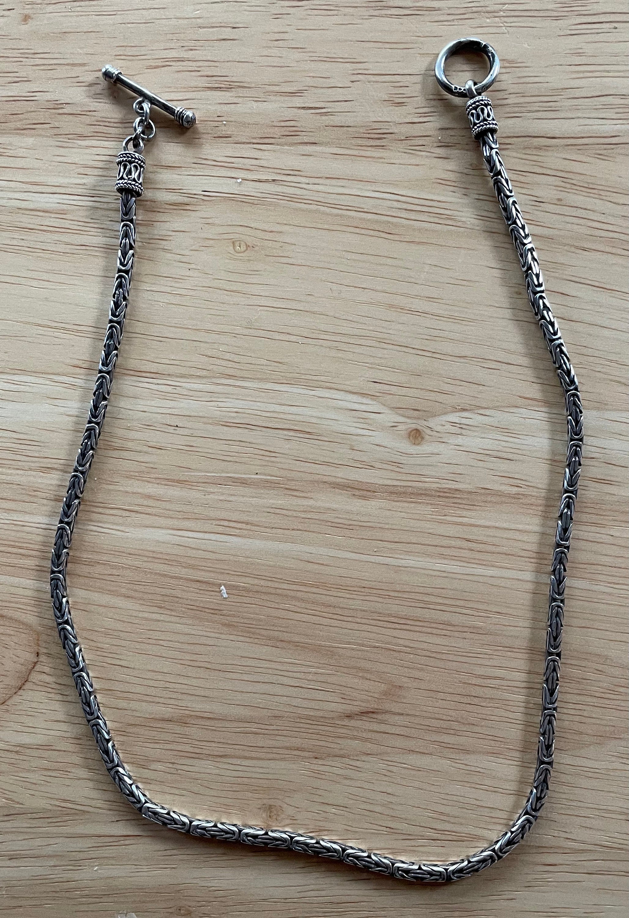 Beautiful Unique Heavy Sterling Silver Chain Necklace