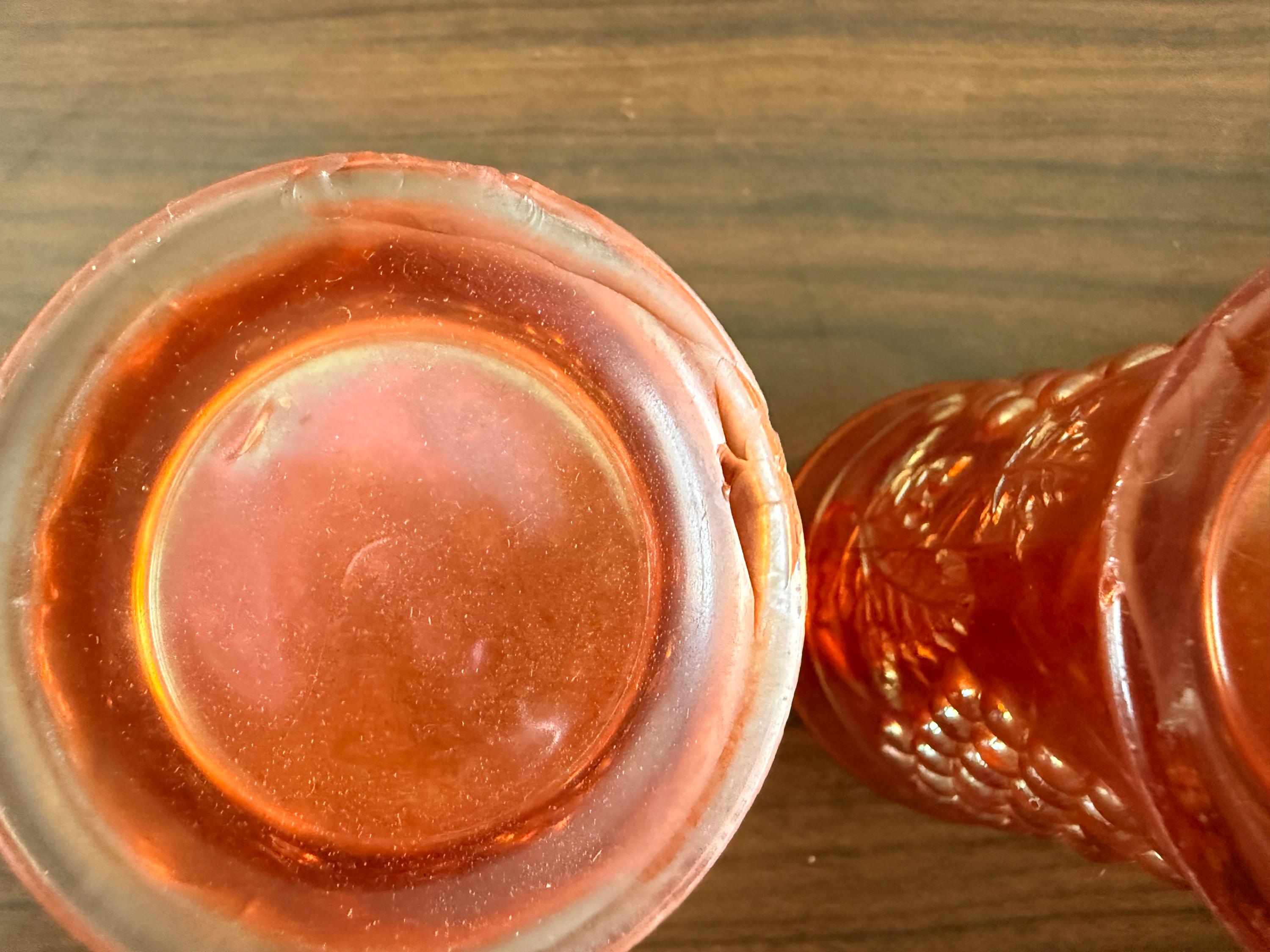 Vintage Vintage Pair of Northwood  Marigold Carnival Glass Grape Cups
