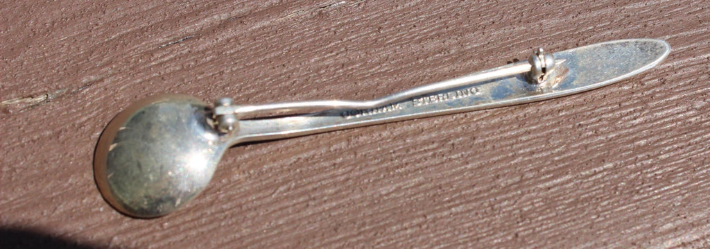 Vintage Sterling Silver Gorham Sterling Spoon Brooch Pin