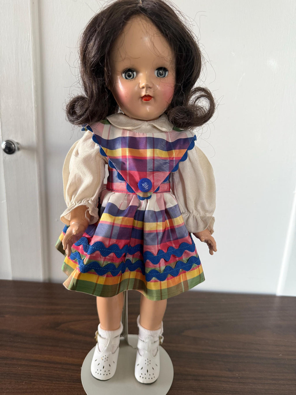 Estate Find Beautiful Vintage Ideal Toni P-91 15" Brunette with Handmade Dress