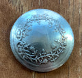 Heavy Victorian Sterling Silver Button Pin