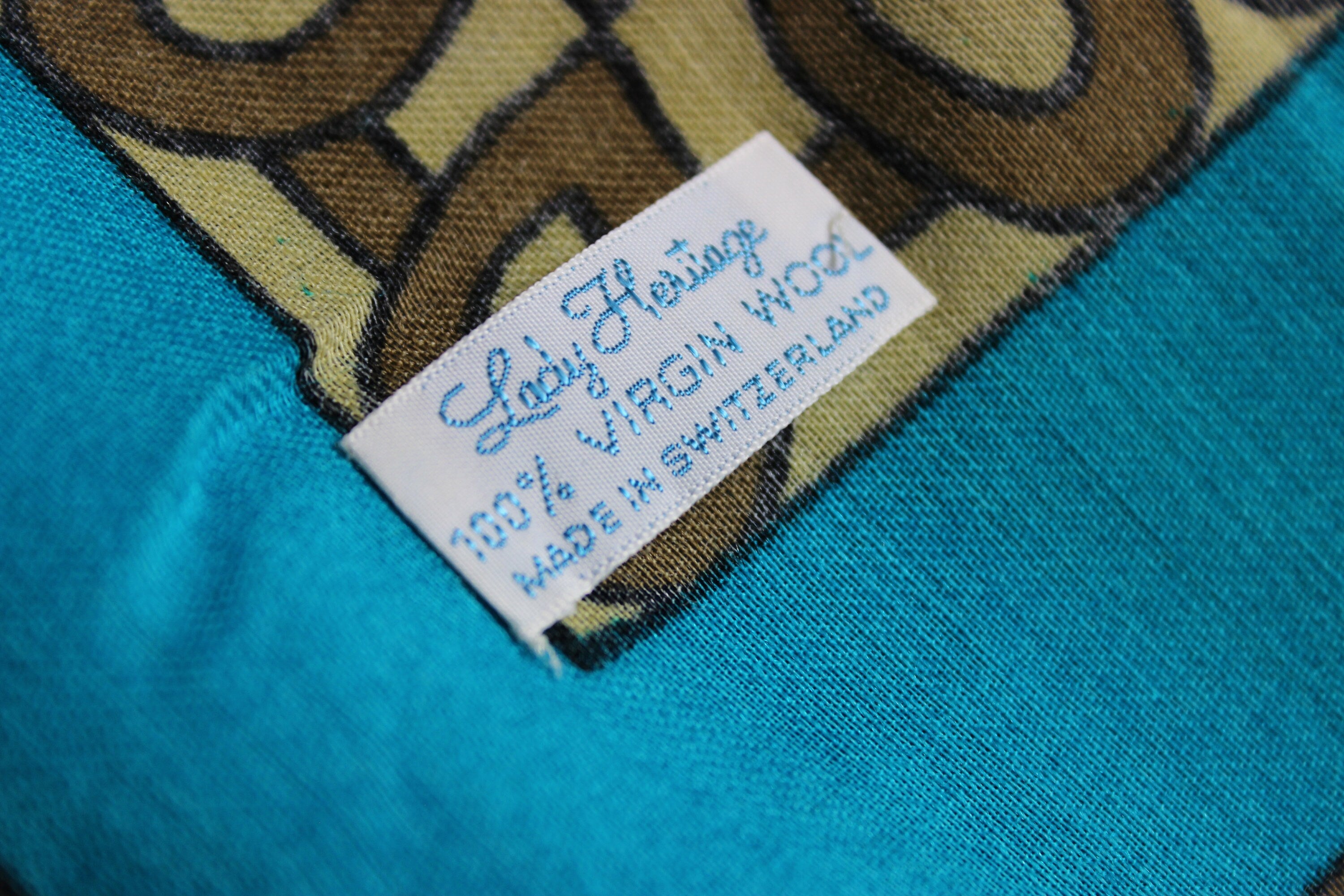 Stylish Vintage Designer "Givenchy" Block Freres 100% Virgin Wool Scarf 28" x 29"